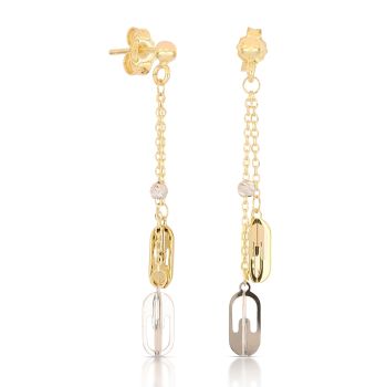 Orecchini pendenti bicolore