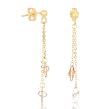 Orecchini pendenti tre colori