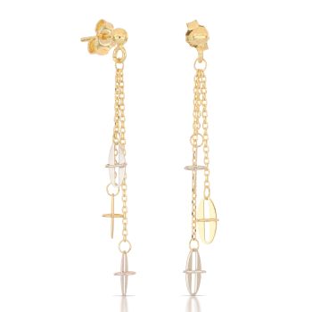 Orecchini pendenti bicolore