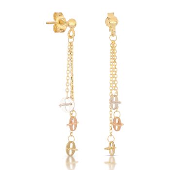 Orecchini pendenti tre colori