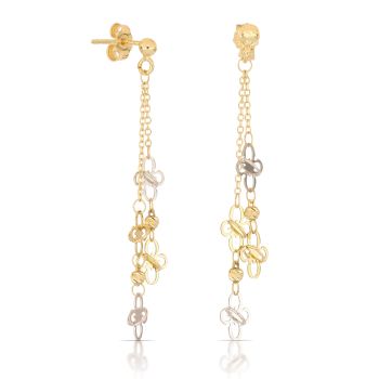 Orecchini pendenti bicolore