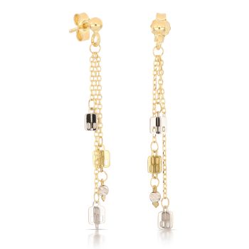 Orecchini pendenti bicolore