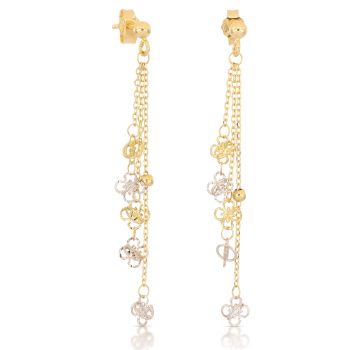 Orecchini pendenti bicolore