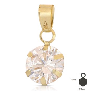 Pendente solitario giallo mis.3