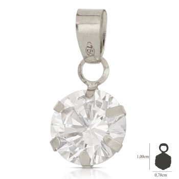 Pendente solitario bianco mis.3