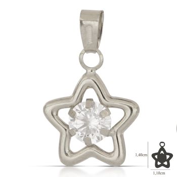 Pendente punto luce stella bianco