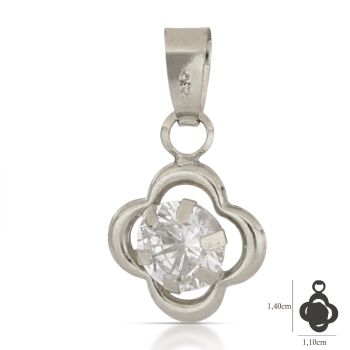 Pendente punto luce quadrifoglio bianco