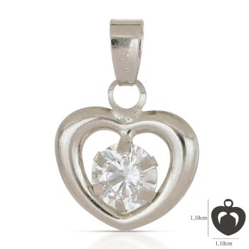 Pendente punto luce cuore bianco