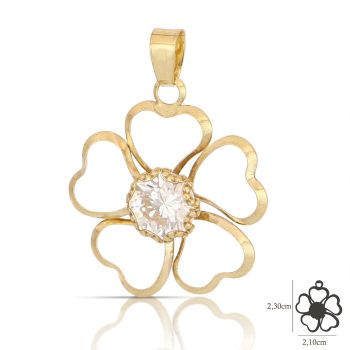 Pendente punto luce fiore giallo