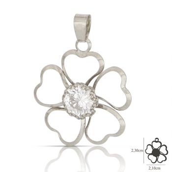 Pendente punto luce fiore bianco