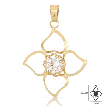 Pendente punto luce fiore giallo