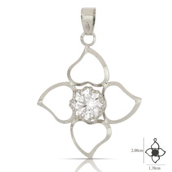 Pendente punto luce fiore bianco