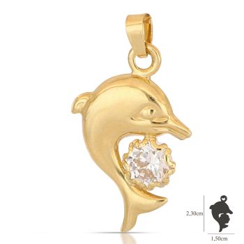 Pendente punto luce delfino giallo
