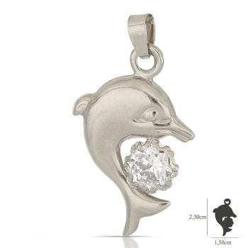 Pendente punto luce delfino bianco