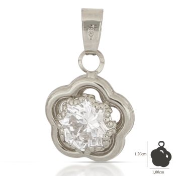 Pendente punto luce fiore bianco