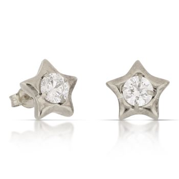 Orecchini punto luce bianco