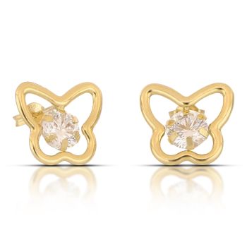 Orecchini punto luce farfalla giallo