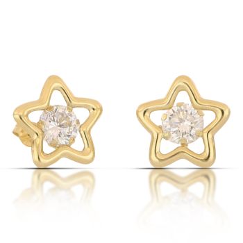 Orecchini punto luce stella giallo