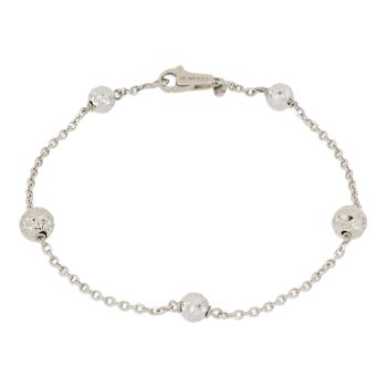 Bracciale martellato bianco