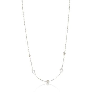 Girocollo martellato bianco