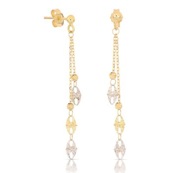 Orecchini pendenti bicolore