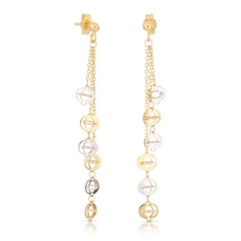 Orecchini pendenti bicolore