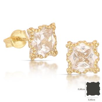 Orecchini solitario godronato mis2