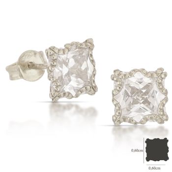 Orecchini solitario godronato mis2