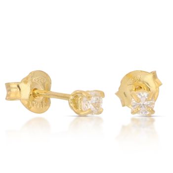 Orecchini solitario giallo mis1