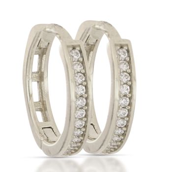 Cerchi con zirconi oro bianco mis.1