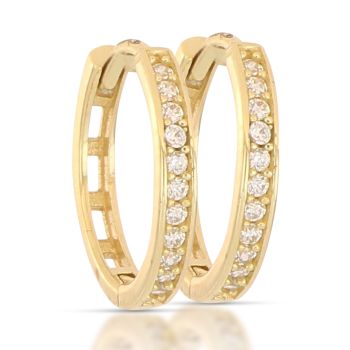 Cerchi con zirconi oro giallo mis.2