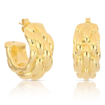 Orecchini semicerchio elettroformati