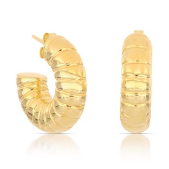 Orecchini semicerchio elettroformati