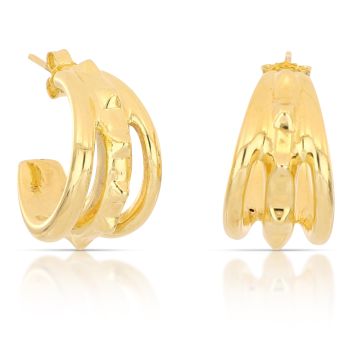 Orecchini semicerchio elettroformati