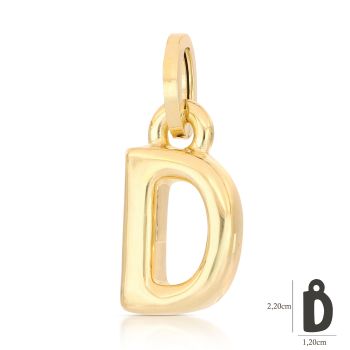 Pendente lettera elettroformata   D
