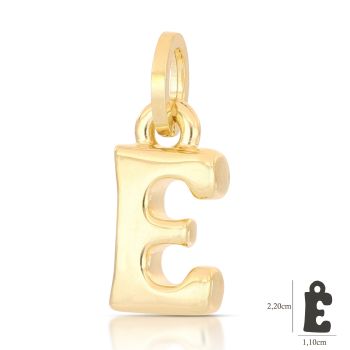 Pendente lettera elettroformata   E