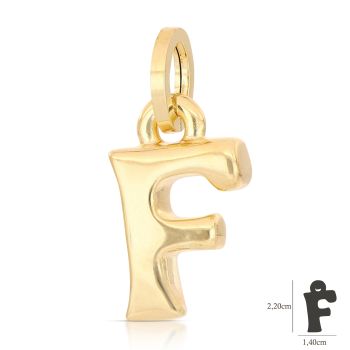 Pendente lettera elettroformata   F