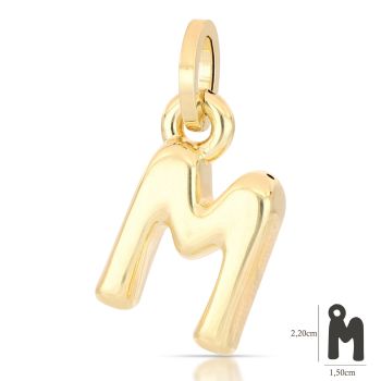 Pendente lettera elettroformata   M