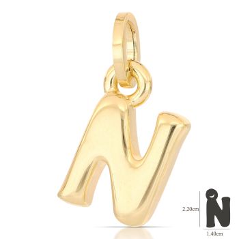 Pendente lettera elettroformata   N