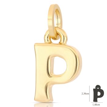 Pendente lettera elettroformata   P