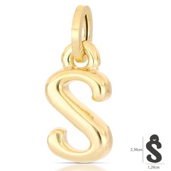 Pendente lettera elettroformata   S