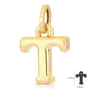 Pendente lettera elettroformata   T