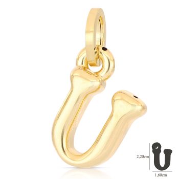 Pendente lettera elettroformata   U