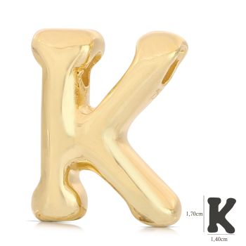 Pendente lettera elettroformata   K