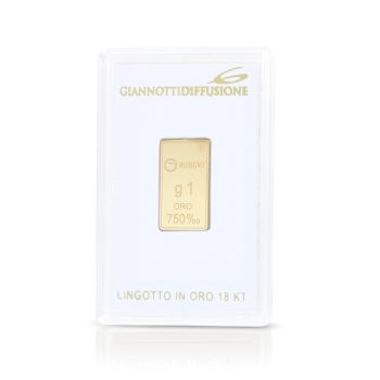 Lingotto in oro 18kt 1grammo