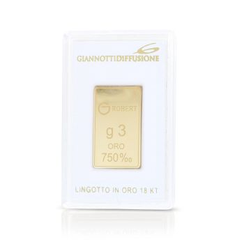 Lingotto in oro 18kt 3grammi