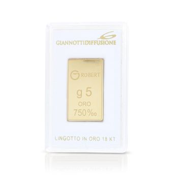 Lingotto in oro 18kt 5grammi