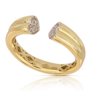 Anello a bacio bicolore