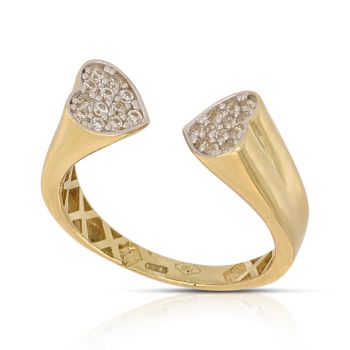 Anello a bacio bicolore