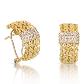 Orecchini con zirconi a clips